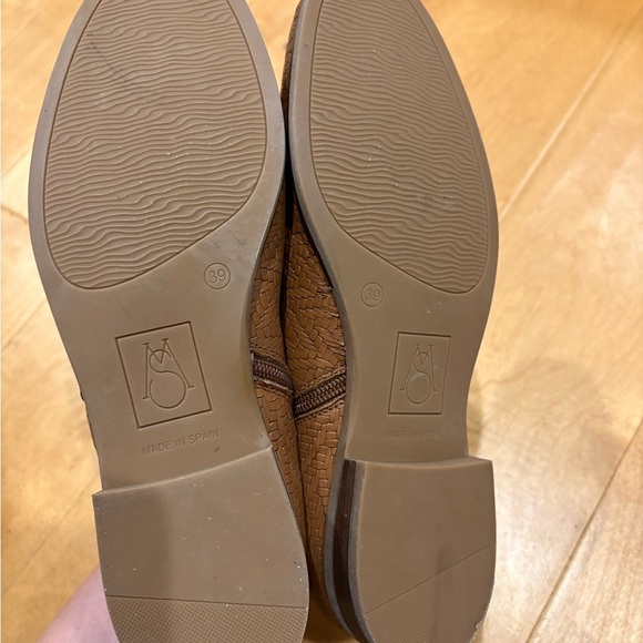 Marroqui Sanchez Spain brown leather woven  ankle side-zip bootie boot 39 8 - Picture 4 of 6